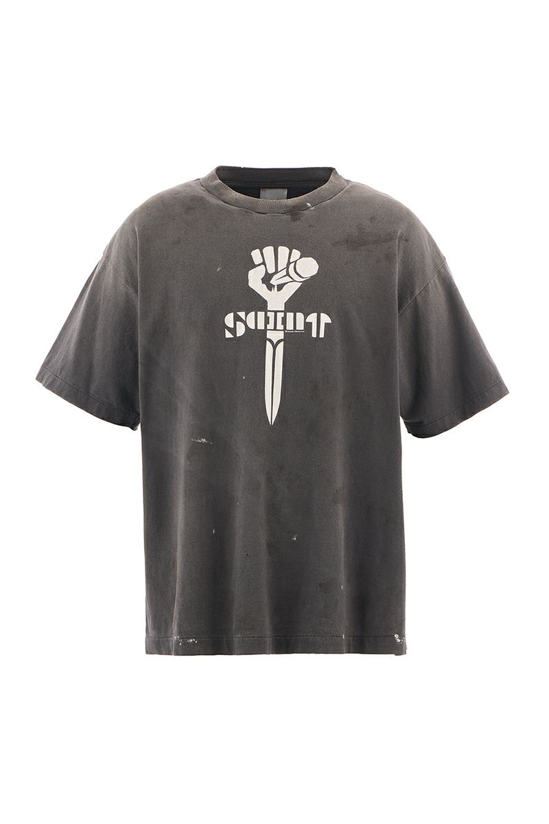 SAINT Mxxxxxx(セントマイケル) SM-HR1-0000-001 / SS TEE / FIST / BLACK 半袖Tシャツ