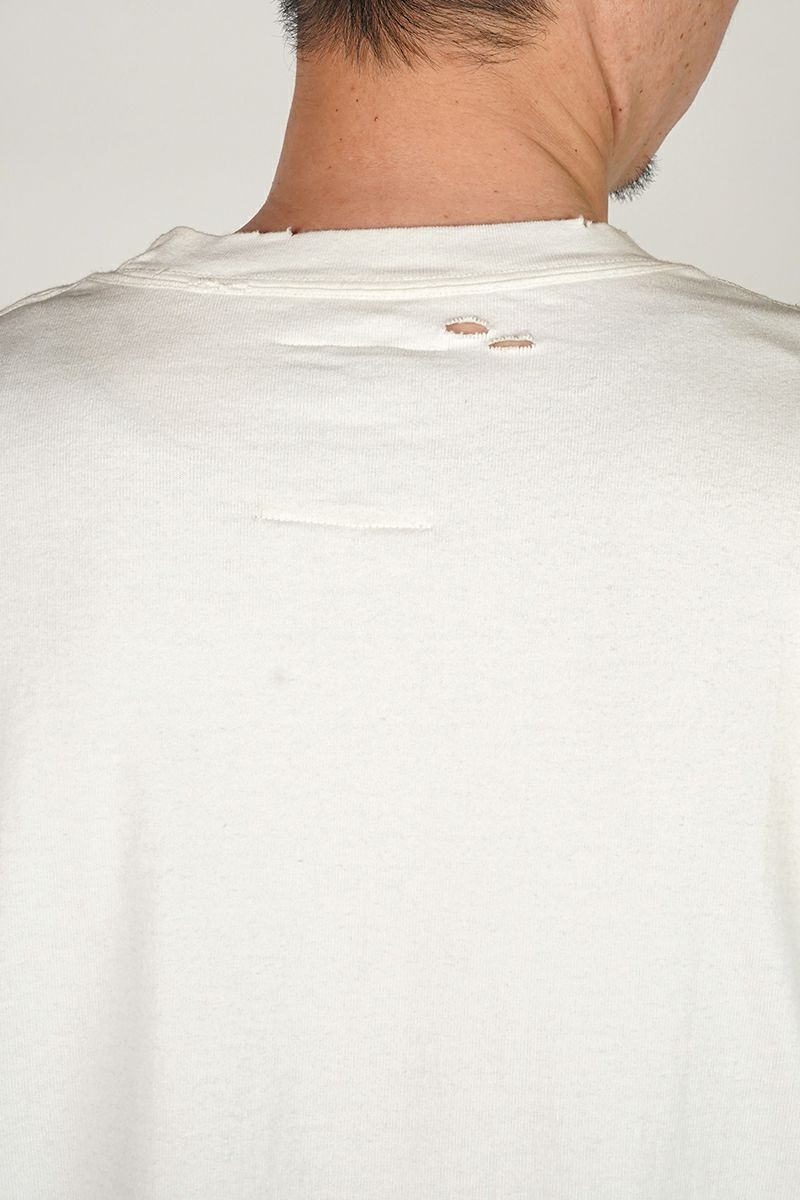 Maison MIHARA YASUHIRO(メゾン ミハラヤスヒロ)EMBELLISHED DISTRESSED TEE エンベルイッシュドディストレストTシャツ J15TS752