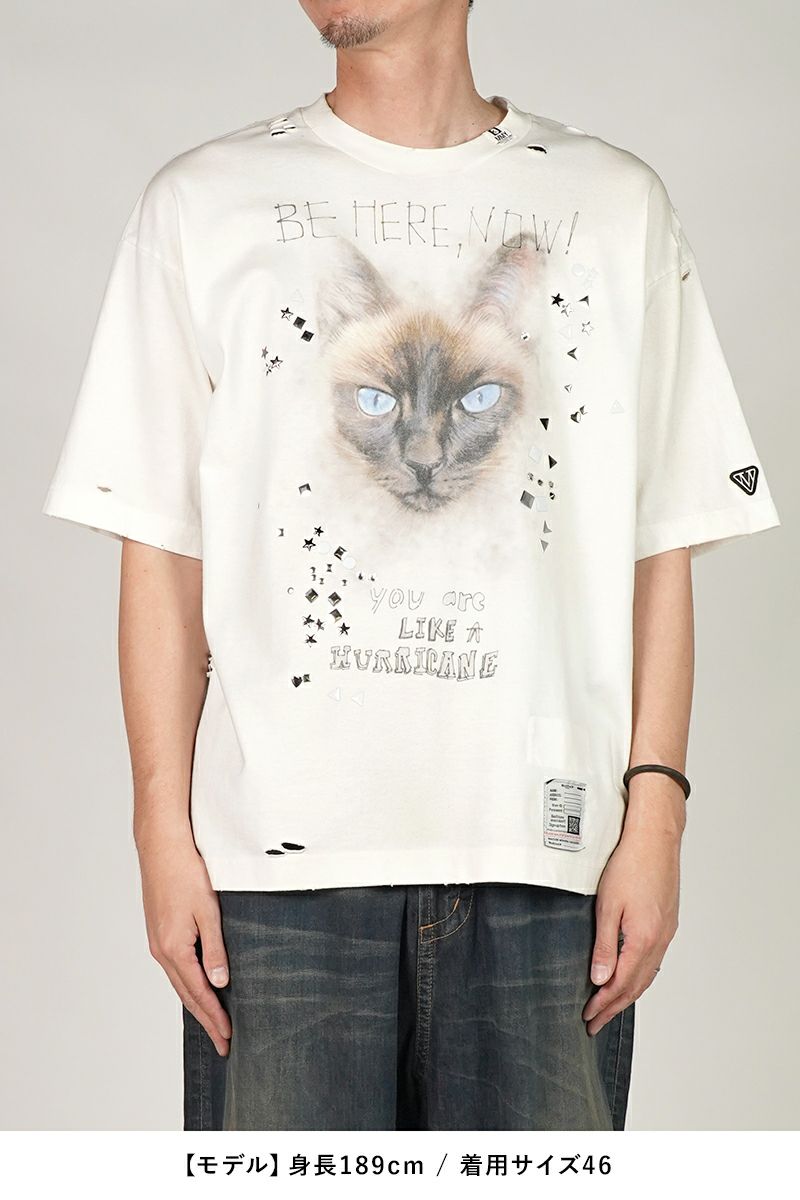 Maison MIHARA YASUHIRO(メゾン ミハラヤスヒロ)EMBELLISHED DISTRESSED TEE エンベルイッシュドディストレストTシャツ J15TS752