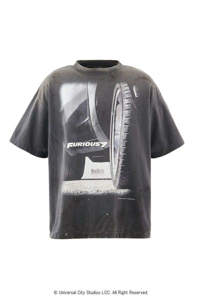 SAINT Mxxxxxx(セントマイケル) SM-HR1-0000-C74 / FF_SS TEE / Fast & Furious 7 / BLACK ワイルド・スピード SKY MISSION 半袖Tシャツ