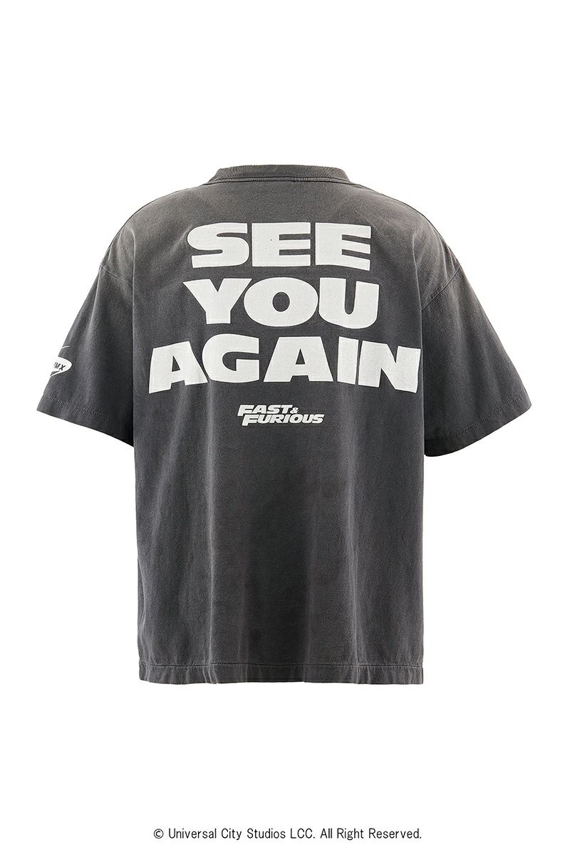 SAINT Mxxxxxx(セントマイケル) SM-HR1-0000-C74 / FF_SS TEE / Fast & Furious 7 / BLACK ワイルド・スピード SKY MISSION 半袖Tシャツ