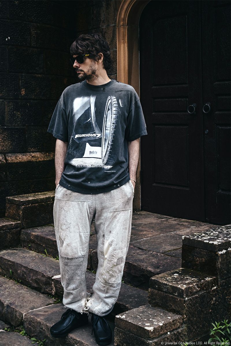 SAINT Mxxxxxx(セントマイケル) SM-HR1-0000-C74 / FF_SS TEE / Fast & Furious 7 / BLACK ワイルド・スピード SKY MISSION 半袖Tシャツ