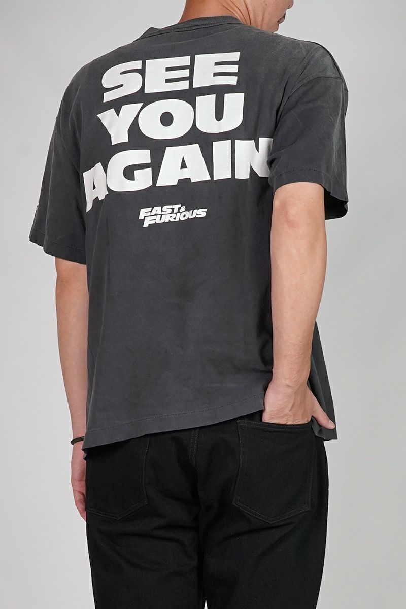 SAINT Mxxxxxx(セントマイケル) SM-HR1-0000-C74 / FF_SS TEE / Fast & Furious 7 / BLACK ワイルド・スピード SKY MISSION 半袖Tシャツ
