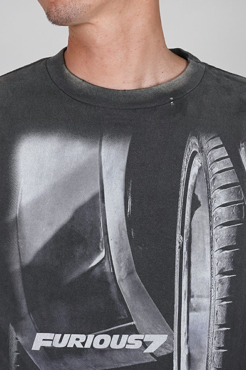 SAINT Mxxxxxx(セントマイケル) SM-HR1-0000-C74 / FF_SS TEE / Fast & Furious 7 / BLACK ワイルド・スピード SKY MISSION 半袖Tシャツ