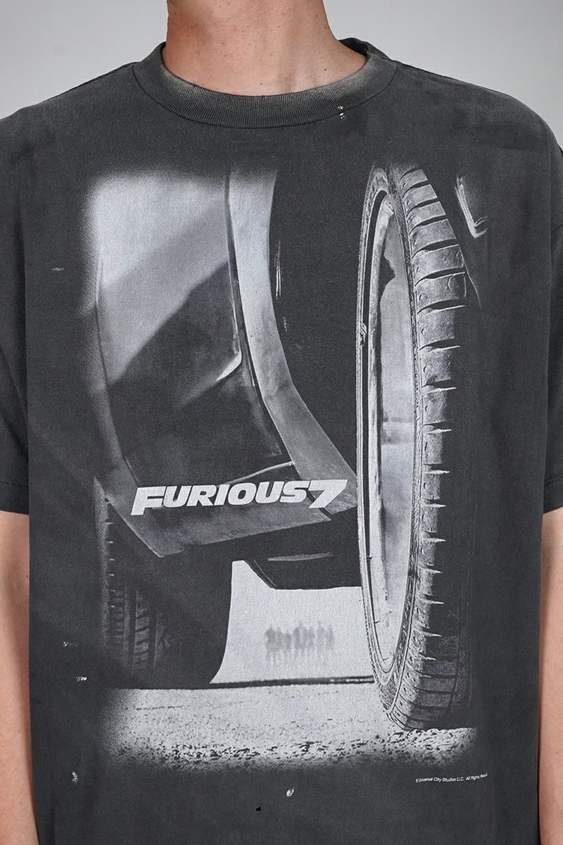 SAINT Mxxxxxx(セントマイケル) SM-HR1-0000-C74 / FF_SS TEE / Fast & Furious 7 / BLACK ワイルド・スピード SKY MISSION 半袖Tシャツ