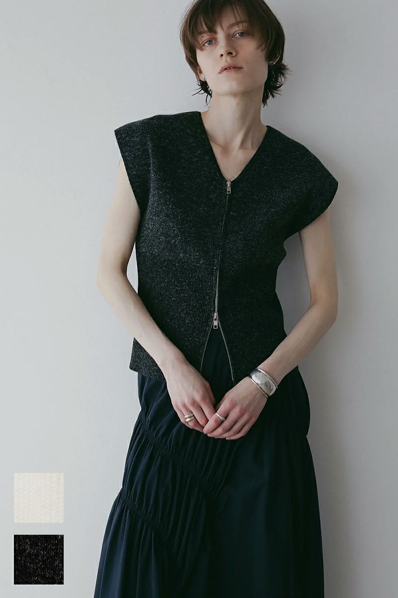 MANOF(マノフ) ZIP UP KNIT TOPS ジップアップニットトップス 89106-2182