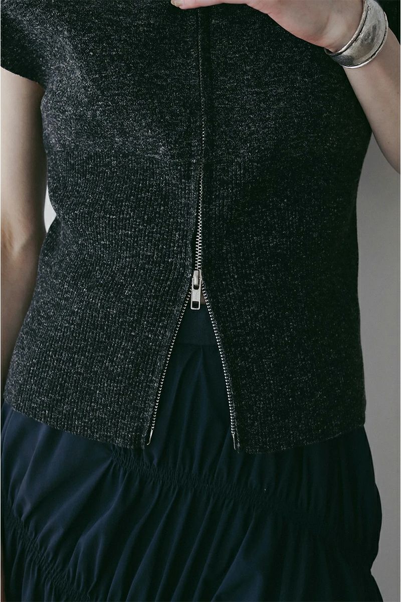 MANOF(マノフ) ZIP UP KNIT TOPS ジップアップニットトップス 89106-2182