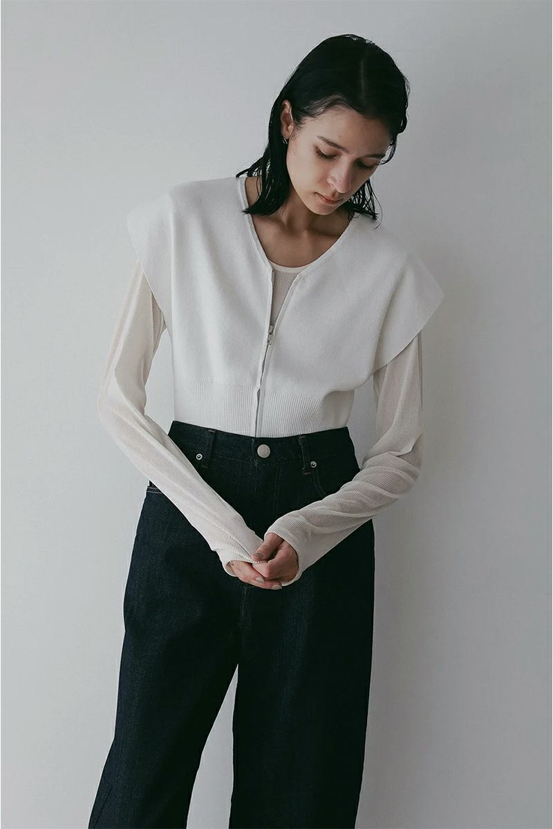 MANOF(マノフ) ZIP UP KNIT TOPS ジップアップニットトップス 89106-2182