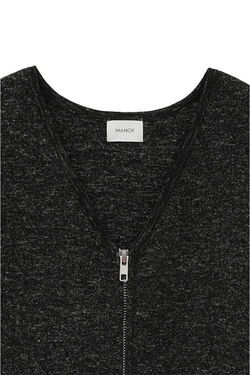 MANOF(マノフ) ZIP UP KNIT TOPS ジップアップニットトップス 89106-2182