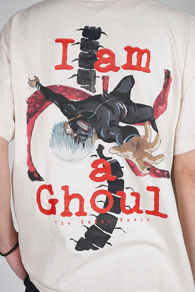 THE SUGAR PUNCH(シュガーパンチ) SS T-Shirt(KANEKI BACK BORN) 半袖Tシャツ 東京喰種トーキョーグール 金木研 カネキ TTGM25SM004