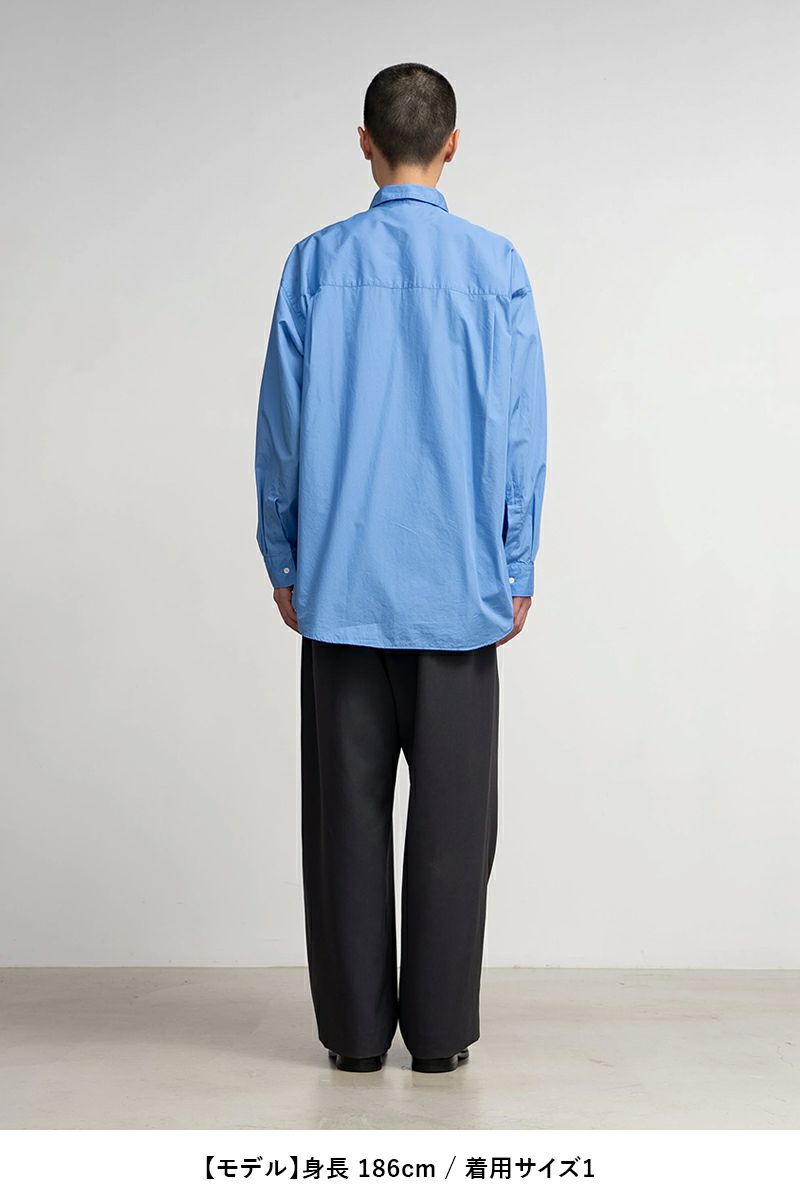 Graphpaper(グラフペーパー) Broad L/S Oversized Regular Collar Shirt ブロード長袖オーバーサイズレギュラーカラーシャツ GM253-50001B