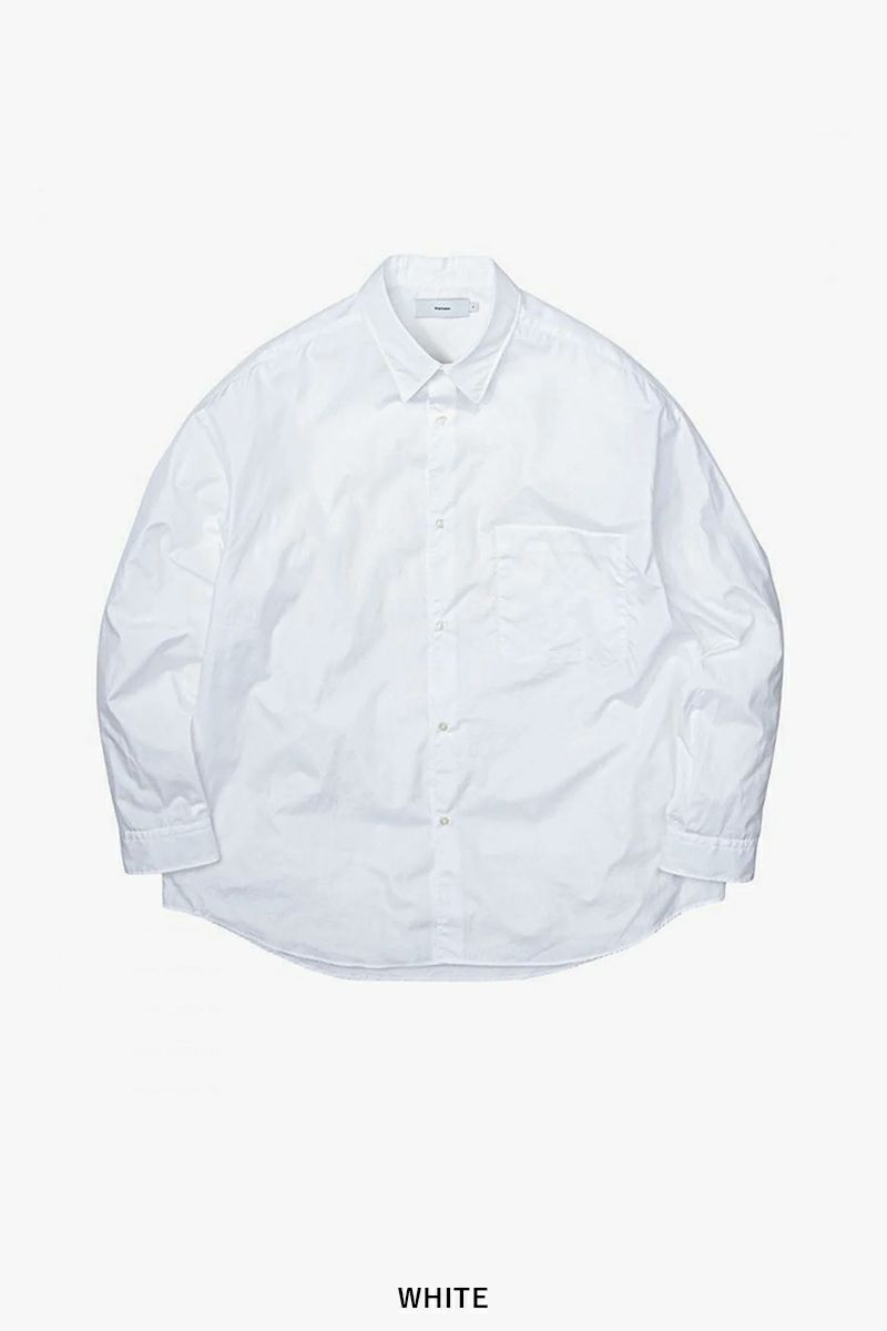 Graphpaper(グラフペーパー) Broad L/S Oversized Regular Collar Shirt ブロード長袖オーバーサイズレギュラーカラーシャツ GM253-50001B