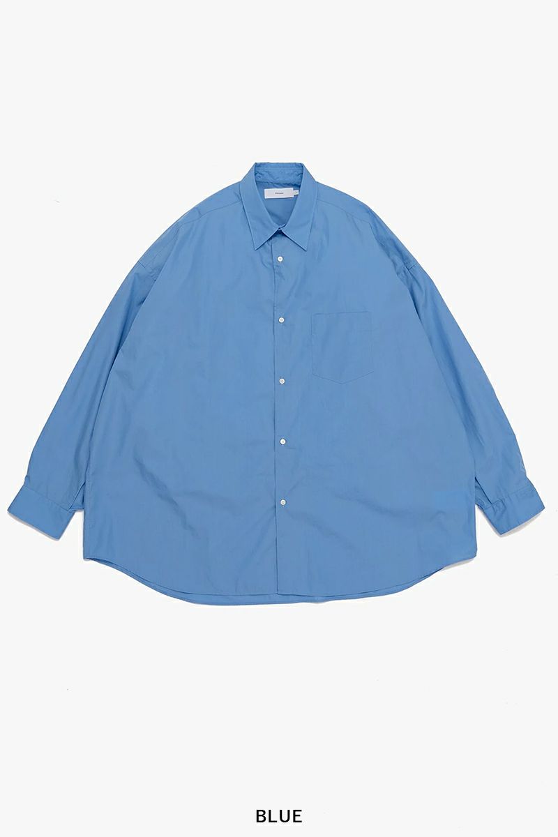 Graphpaper(グラフペーパー) Broad L/S Oversized Regular Collar Shirt ブロード長袖オーバーサイズレギュラーカラーシャツ GM253-50001B