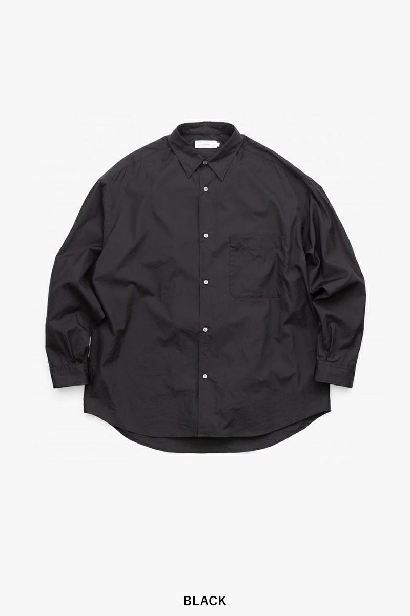 Graphpaper(グラフペーパー) Broad L/S Oversized Regular Collar Shirt ブロード長袖オーバーサイズレギュラーカラーシャツ GM253-50001B