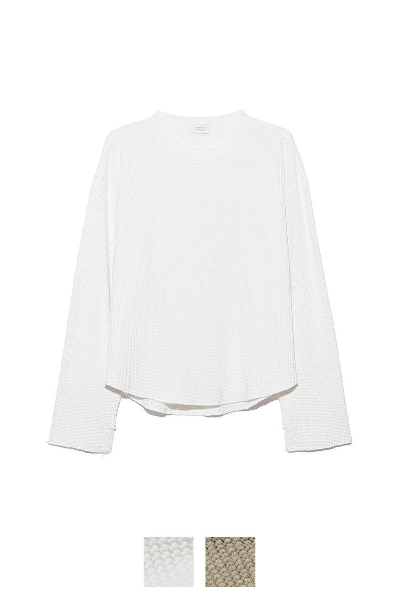 UNUSED(アンユーズド) Long-sleeve waffle T-shirt 長袖ワッフルTシャツ US2523