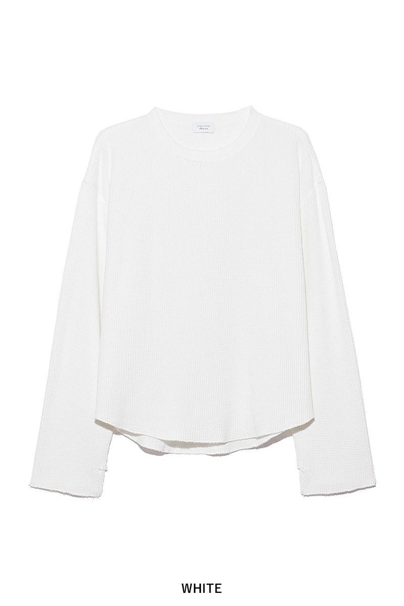 UNUSED(アンユーズド) Long-sleeve waffle T-shirt 長袖ワッフルTシャツ US2523