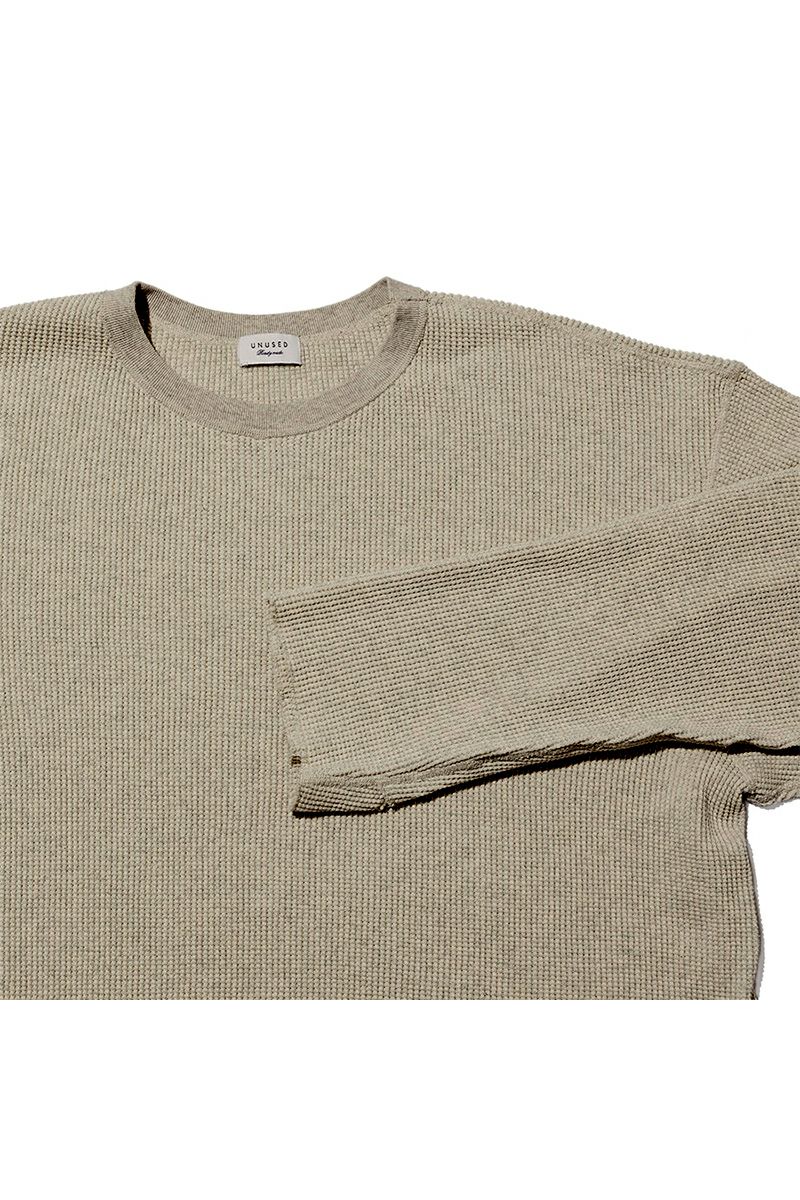 UNUSED(アンユーズド) Long-sleeve waffle T-shirt 長袖ワッフルTシャツ US2523