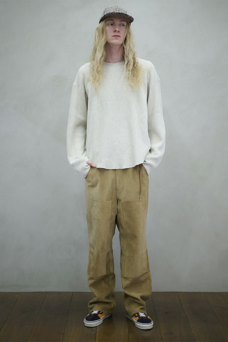 UNUSED(アンユーズド) Long-sleeve waffle T-shirt 長袖ワッフルTシャツ US2523