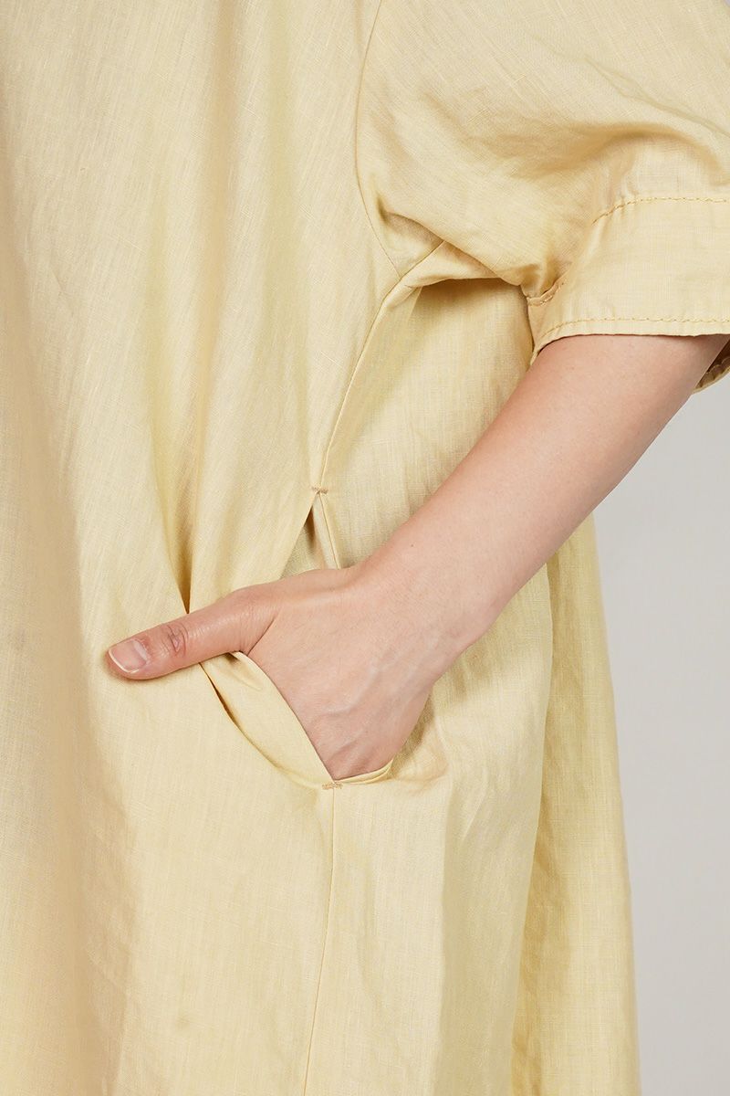 homspun(ホームスパン) リネンバイオ半袖プルオーバーワンピース 1642