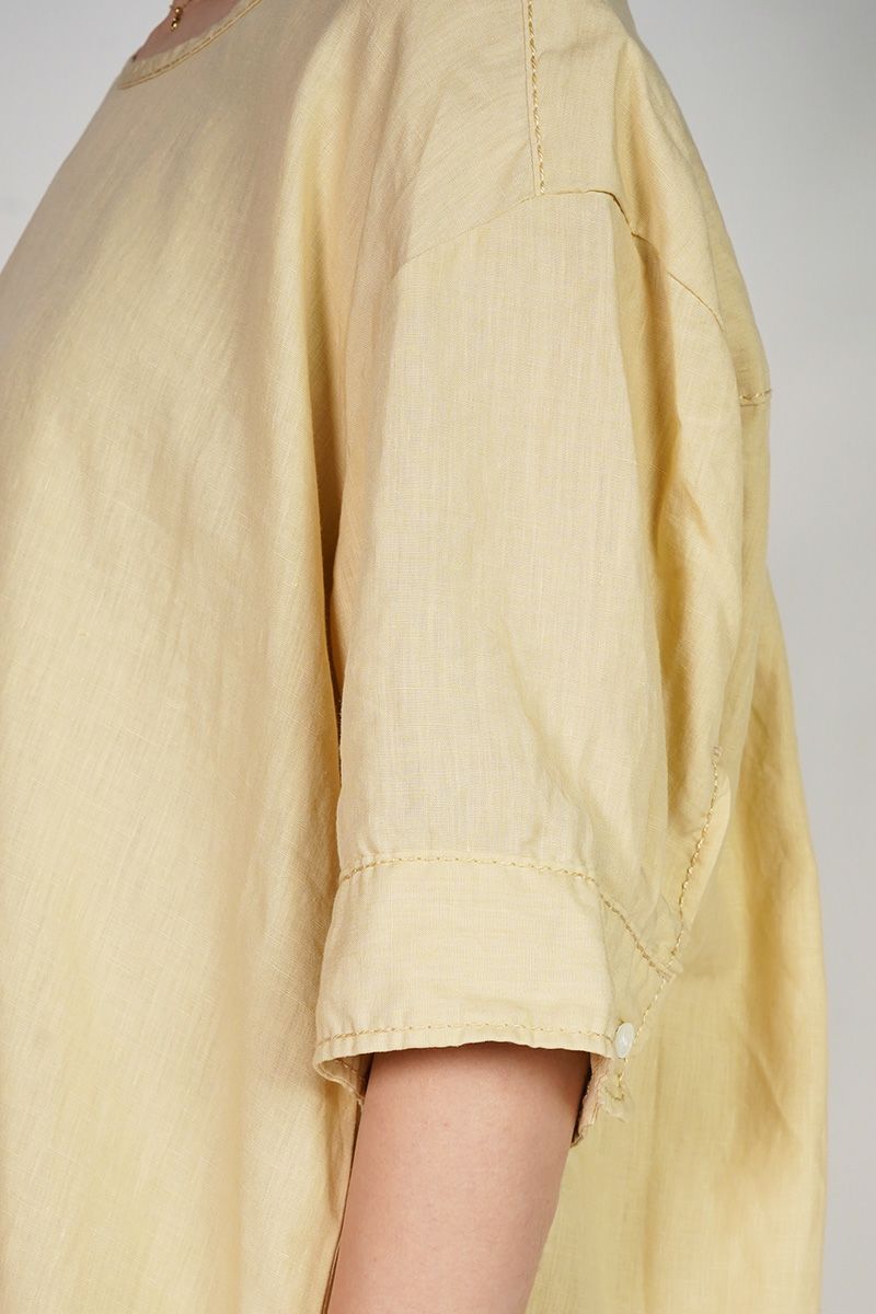 homspun(ホームスパン) リネンバイオ半袖プルオーバーワンピース 1642