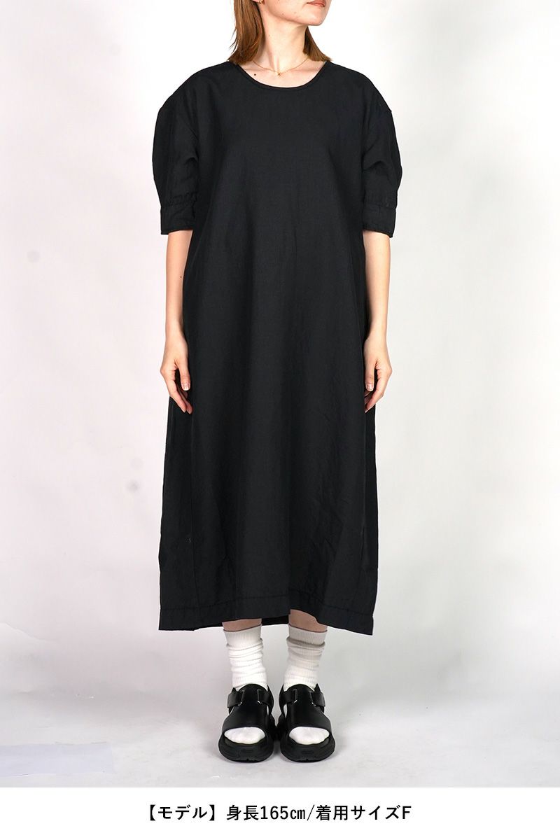 homspun(ホームスパン) リネンバイオ半袖プルオーバーワンピース 1642