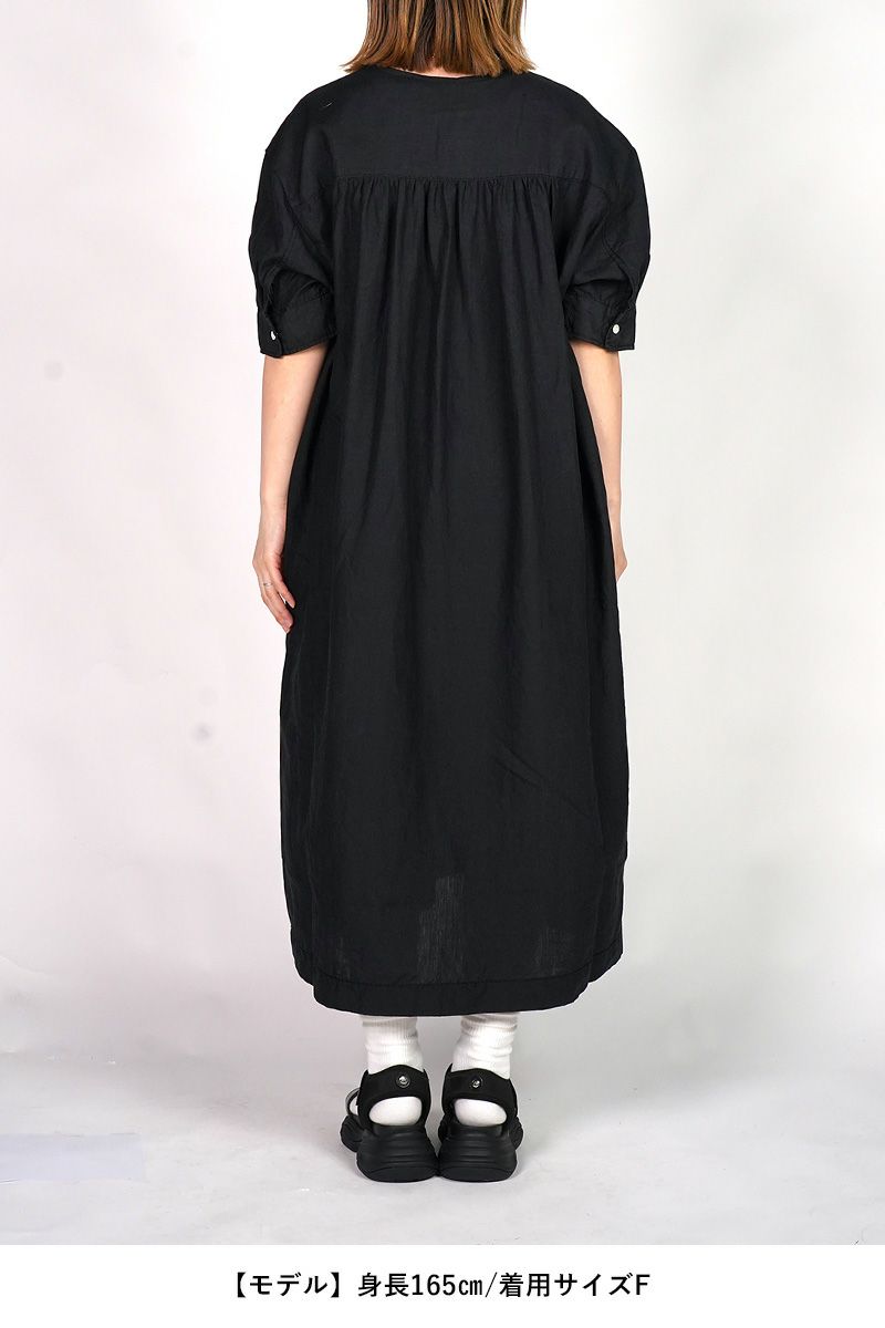 homspun(ホームスパン) リネンバイオ半袖プルオーバーワンピース 1642