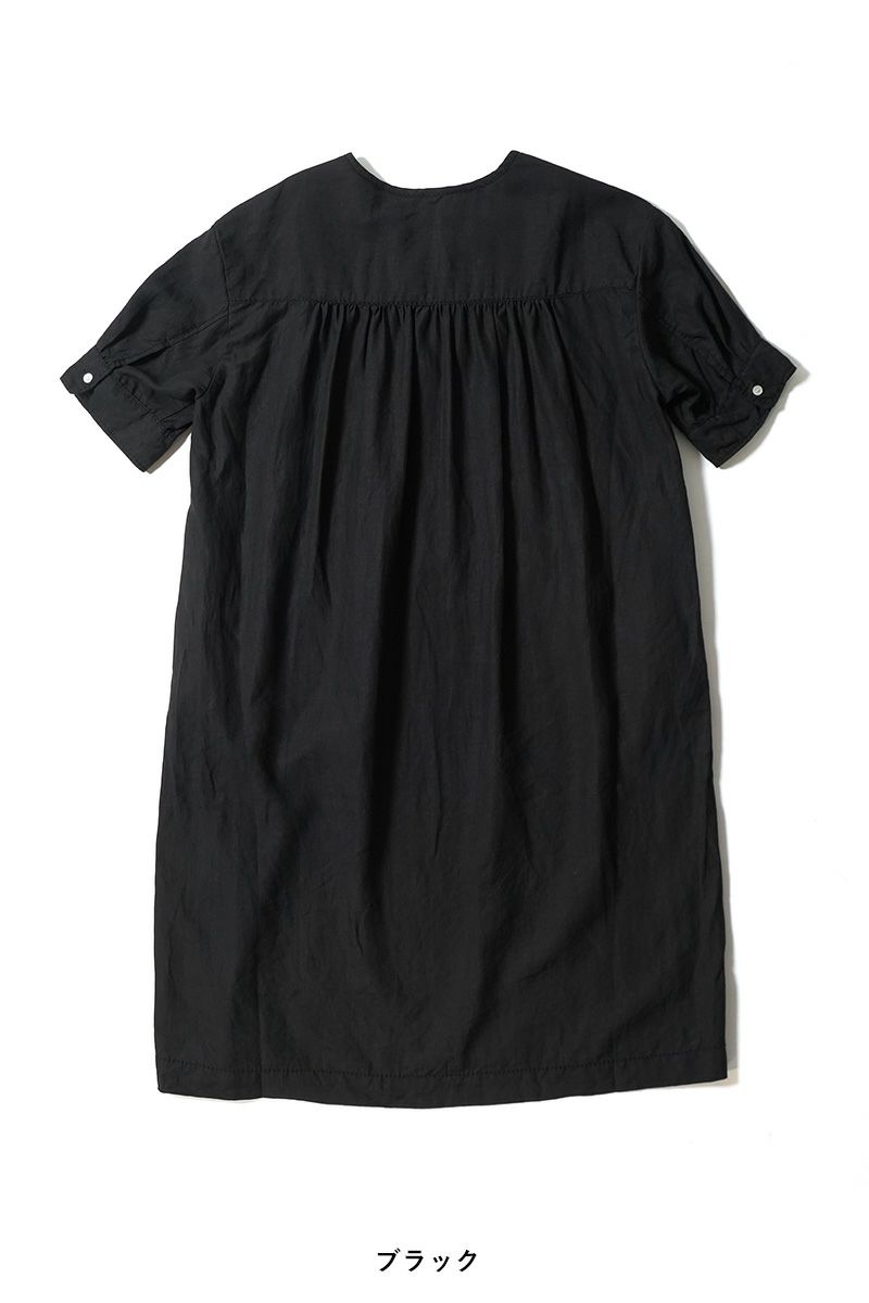 homspun(ホームスパン) リネンバイオ半袖プルオーバーワンピース 1642