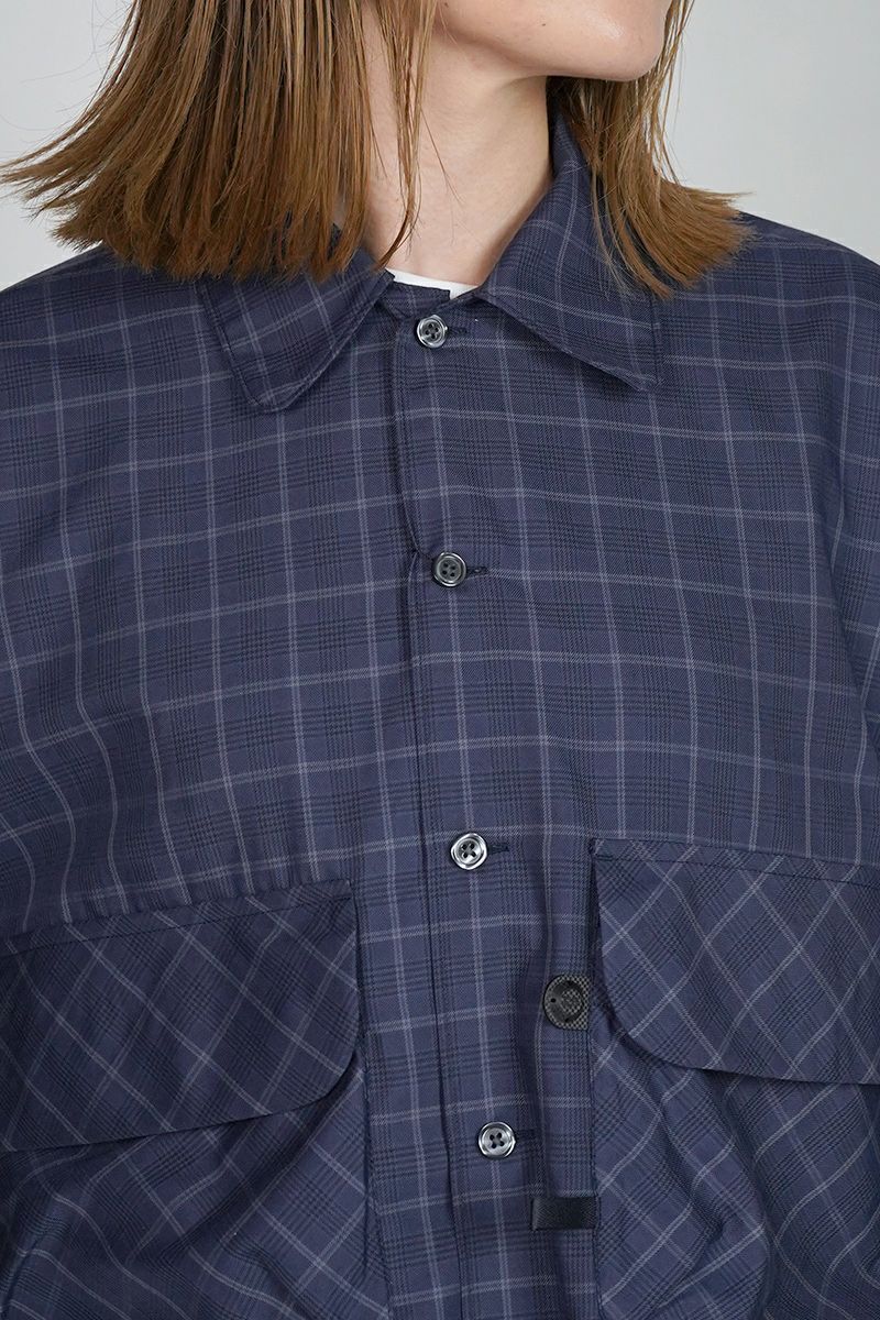 DAIWA PIER39 チェック　オープンカラーシャツ DAIWA PIER39｜W's TECH SPORTS OPEN COLLAR SHIRT L/S NOVA