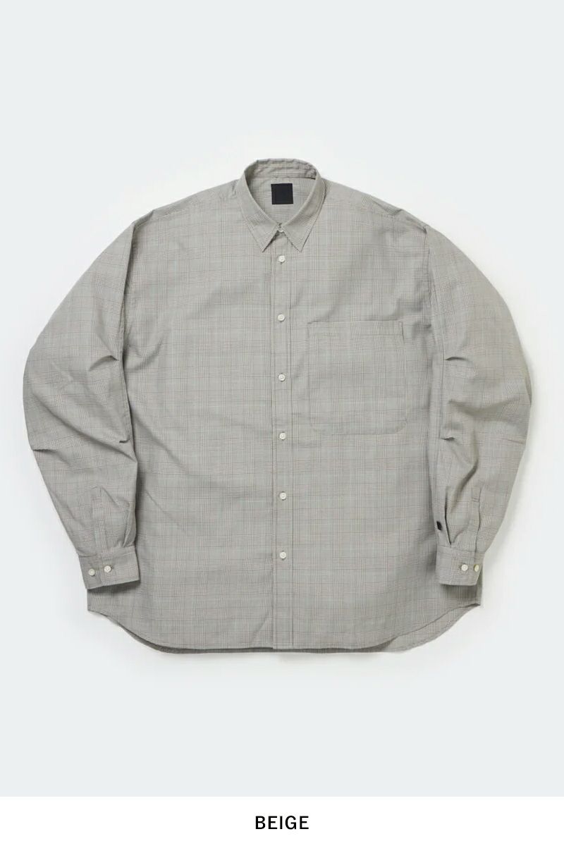 DAIWA PIER 39(ダイワピア39) TECH REGULAR COLLAR SHIRT L/S GLEN CHECK テック レギュラーカラー グレンチェック 長袖シャツ BE-82025W