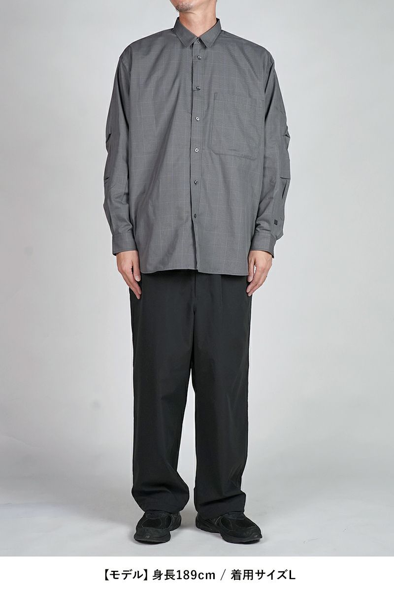 DAIWA PIER 39(ダイワピア39) TECH REGULAR COLLAR SHIRT L/S GLEN CHECK テック レギュラーカラー グレンチェック 長袖シャツ BE-82025W