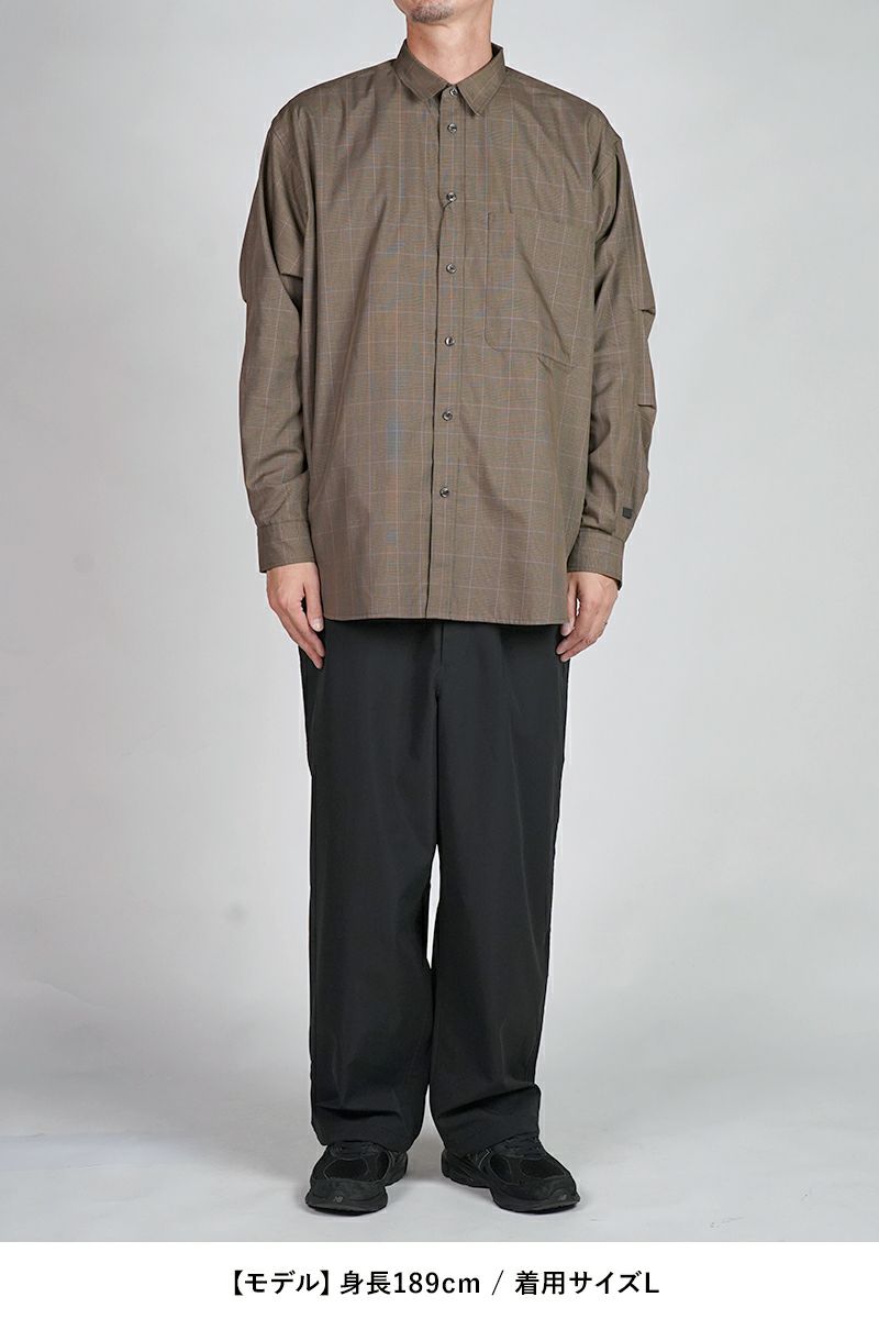 DAIWA PIER 39(ダイワピア39) TECH REGULAR COLLAR SHIRT L/S GLEN CHECK テック レギュラーカラー グレンチェック 長袖シャツ BE-82025W