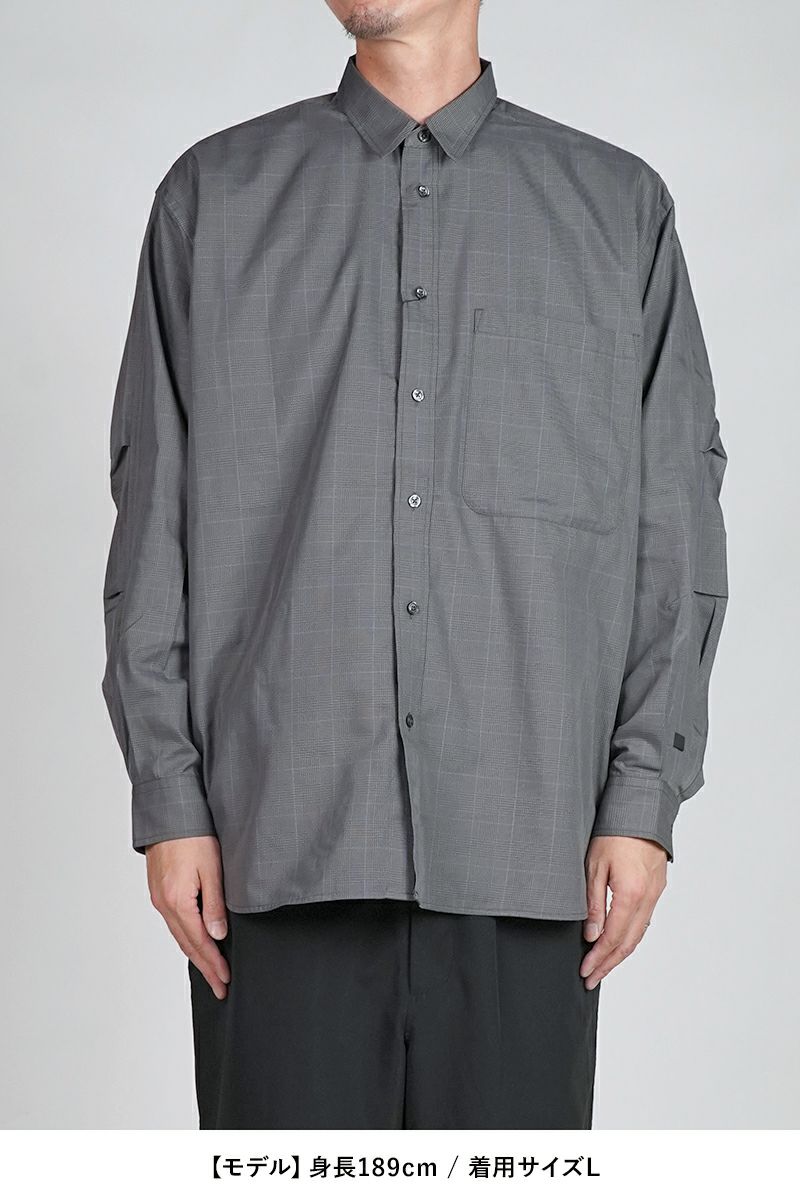 DAIWA PIER 39(ダイワピア39) TECH REGULAR COLLAR SHIRT L/S GLEN CHECK テック レギュラーカラー グレンチェック 長袖シャツ BE-82025W