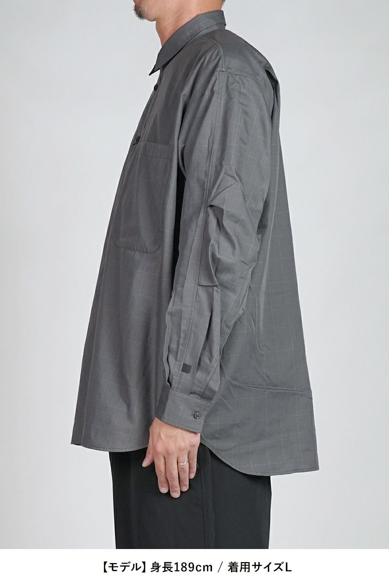 DAIWA PIER 39(ダイワピア39) TECH REGULAR COLLAR SHIRT L/S GLEN CHECK テック レギュラーカラー グレンチェック 長袖シャツ BE-82025W