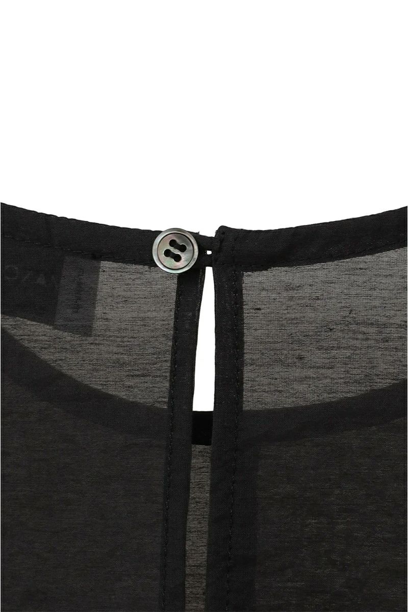 MANOF(マノフ) SHEER GATHER BLOUSE シアーギャザーブラウス 89122-4002