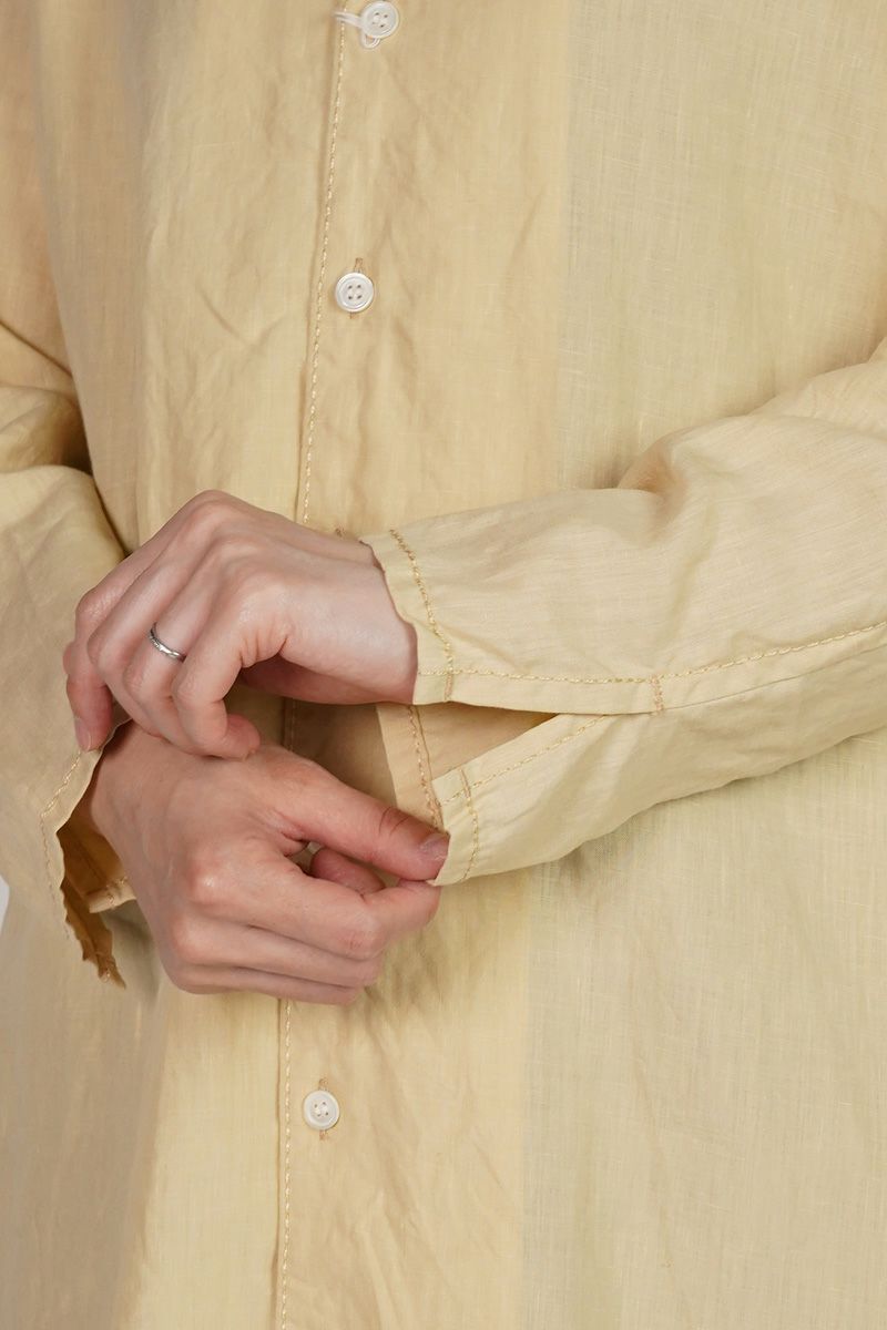 homspun(ホームスパン) リネンバイオ長袖シャツワンピース 1641