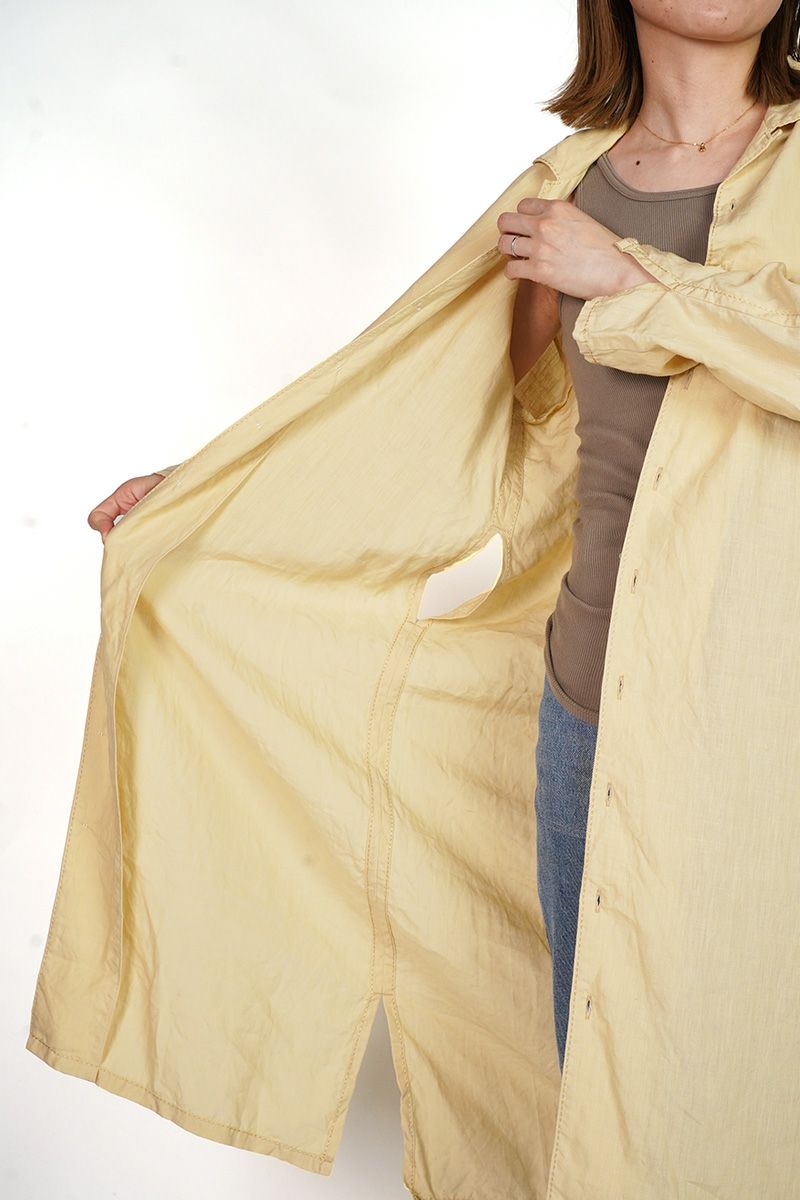 homspun(ホームスパン) リネンバイオ長袖シャツワンピース 1641