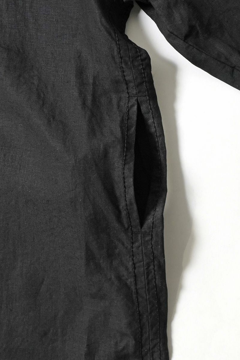 homspun(ホームスパン) リネンバイオ長袖シャツワンピース 1641