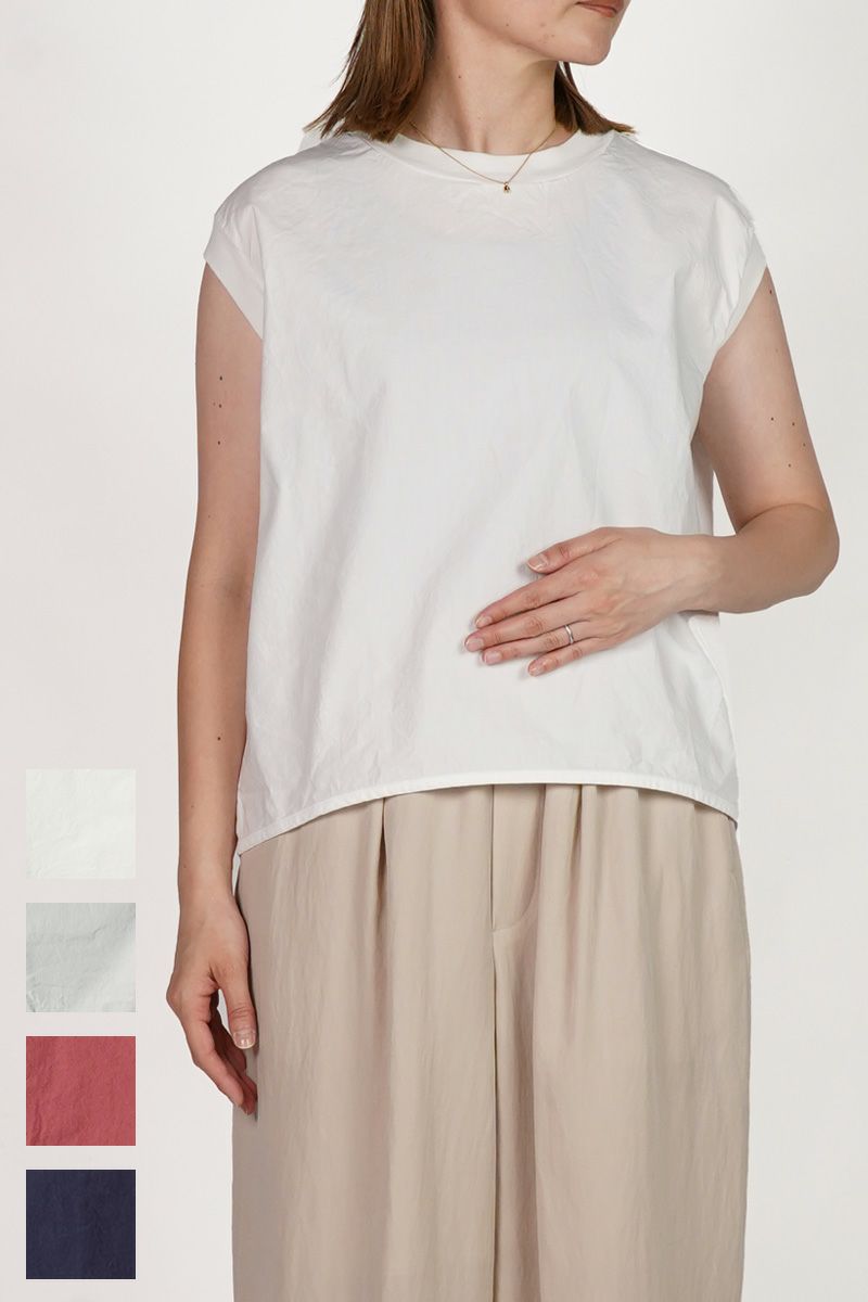 homspun(ホームスパン)  コンパクトウェザー ノースリーブブラウス 5743