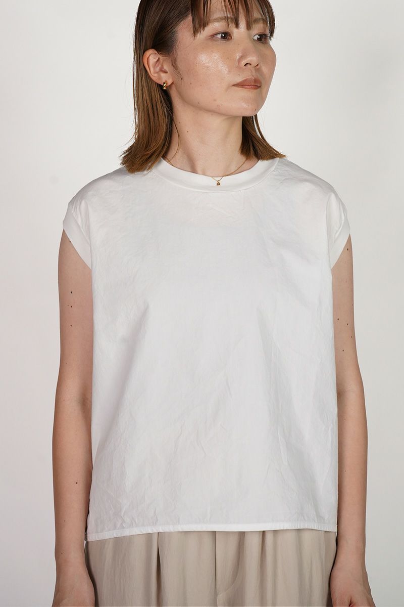 homspun(ホームスパン)  コンパクトウェザー ノースリーブブラウス 5743