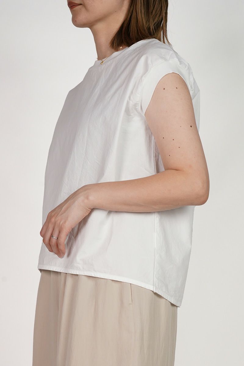 homspun(ホームスパン)  コンパクトウェザー ノースリーブブラウス 5743