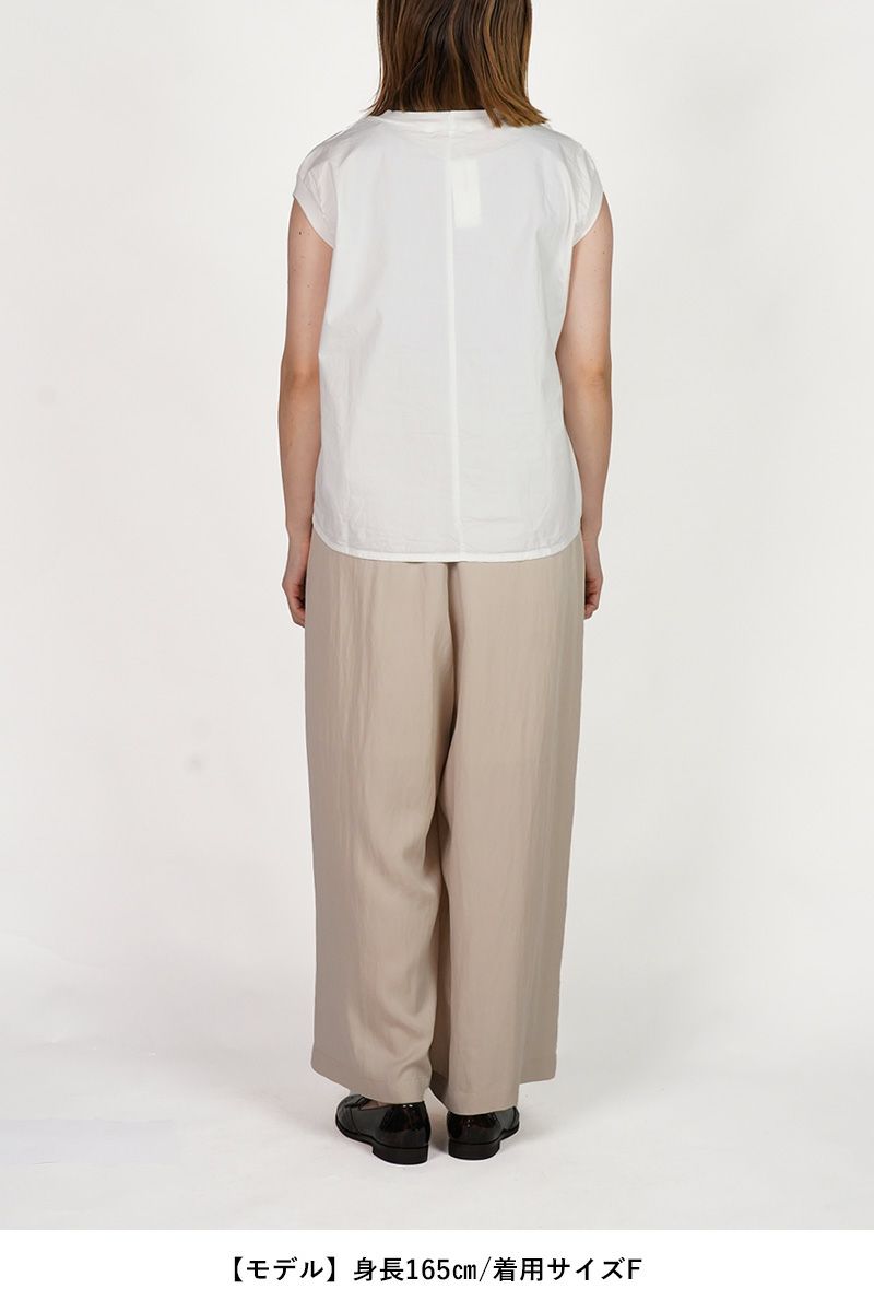 homspun(ホームスパン)  コンパクトウェザー ノースリーブブラウス 5743