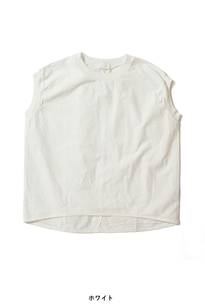 homspun(ホームスパン)  コンパクトウェザー ノースリーブブラウス 5743