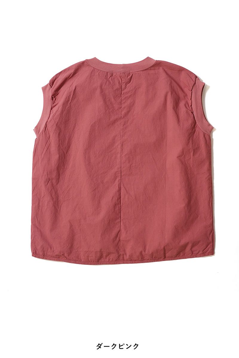 homspun(ホームスパン)  コンパクトウェザー ノースリーブブラウス 5743