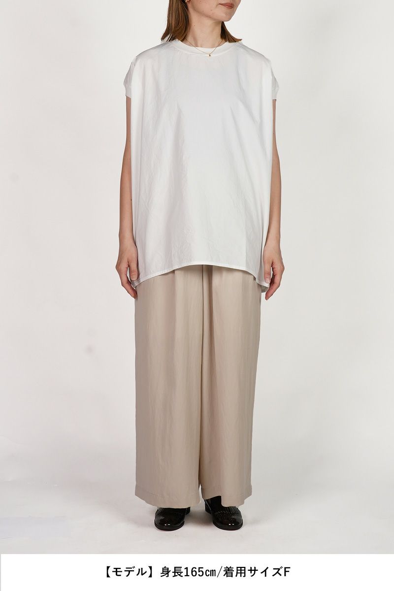 homspun(ホームスパン) コンパクトウェザー　ビッグノースリーブブラウス 5744