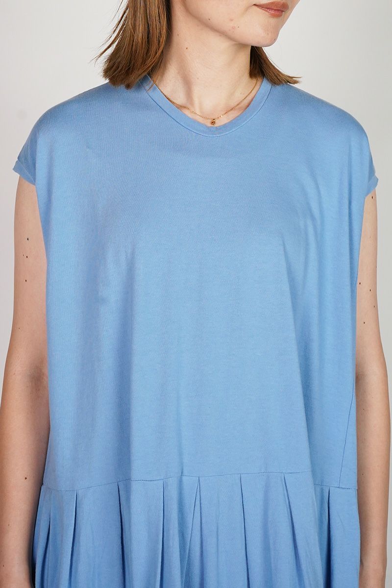 homspun(ホームスパン)30/1天竺ノースリーブワンピ－ス 6551