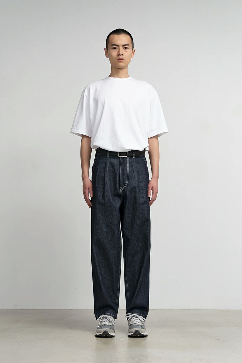 Graphpaper(グラフペーパー) Selvage Denim Two Tuck Tapered Pants セルヴィッチデニムツータックテーパードパンツ GU253-40060RB