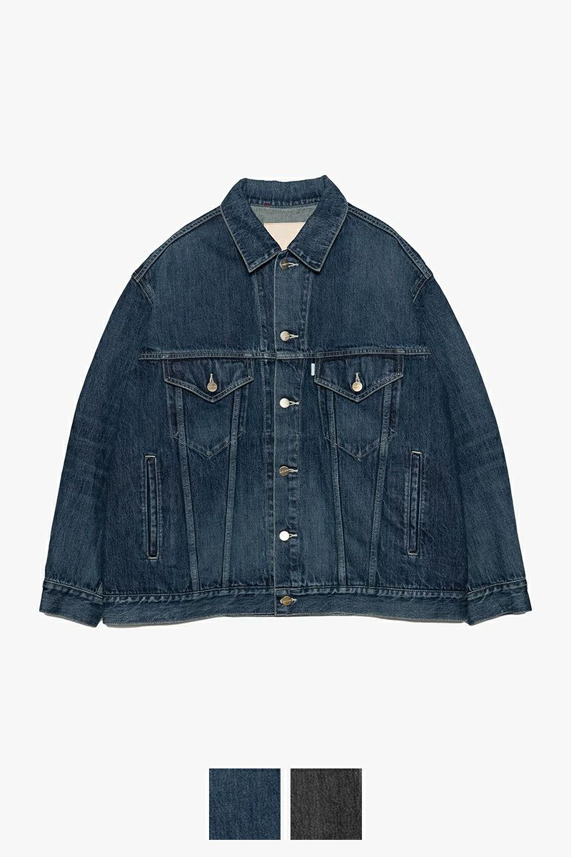 Graphpaper(グラフペーパー) Selvage Denim Trucker Jacket -DARK FADE- セルヴィッチデニムトラッカージャケット ダークフェード GM253-20055DB
