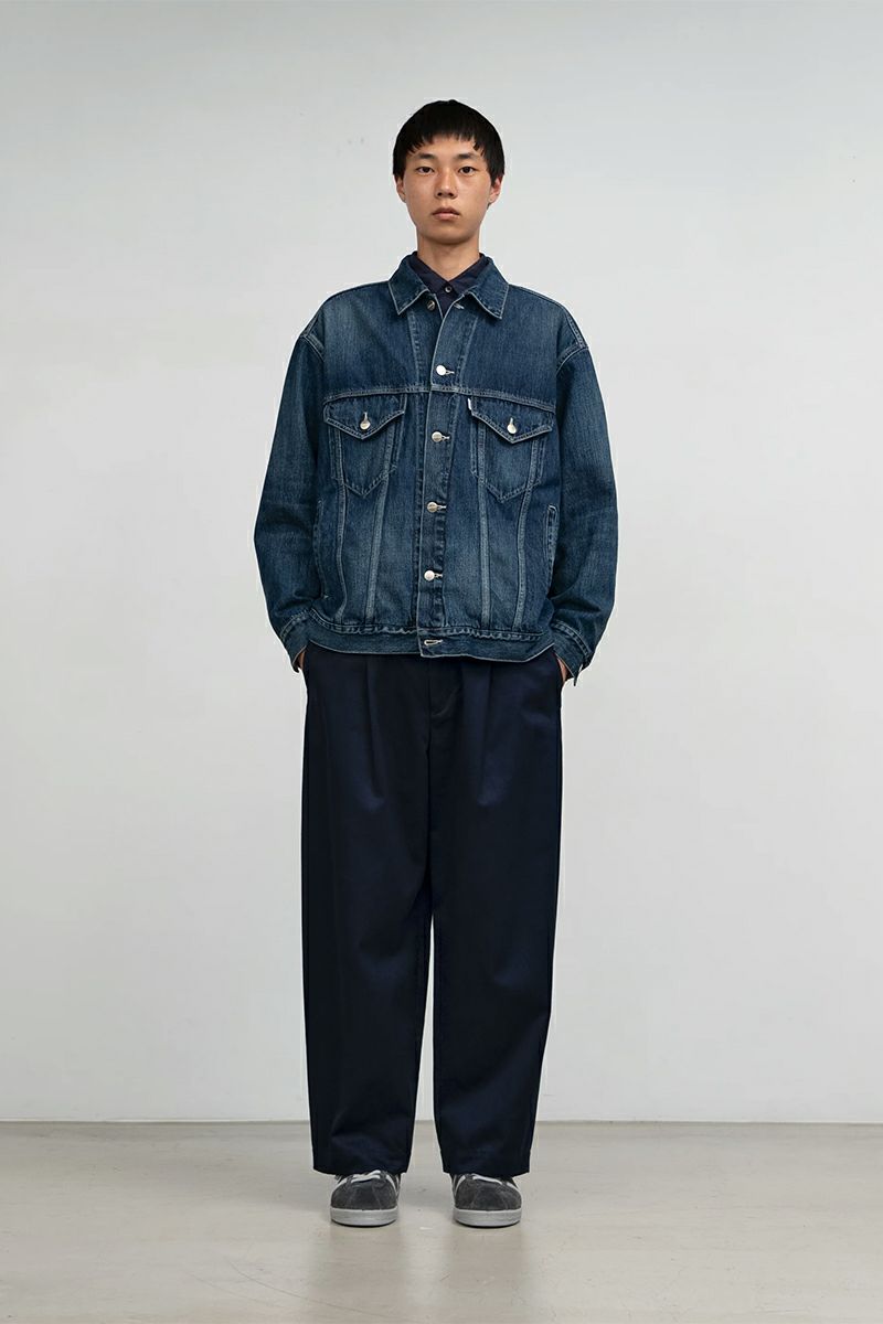 Graphpaper(グラフペーパー) Selvage Denim Trucker Jacket -DARK FADE- セルヴィッチデニムトラッカージャケット ダークフェード GM253-20055DB