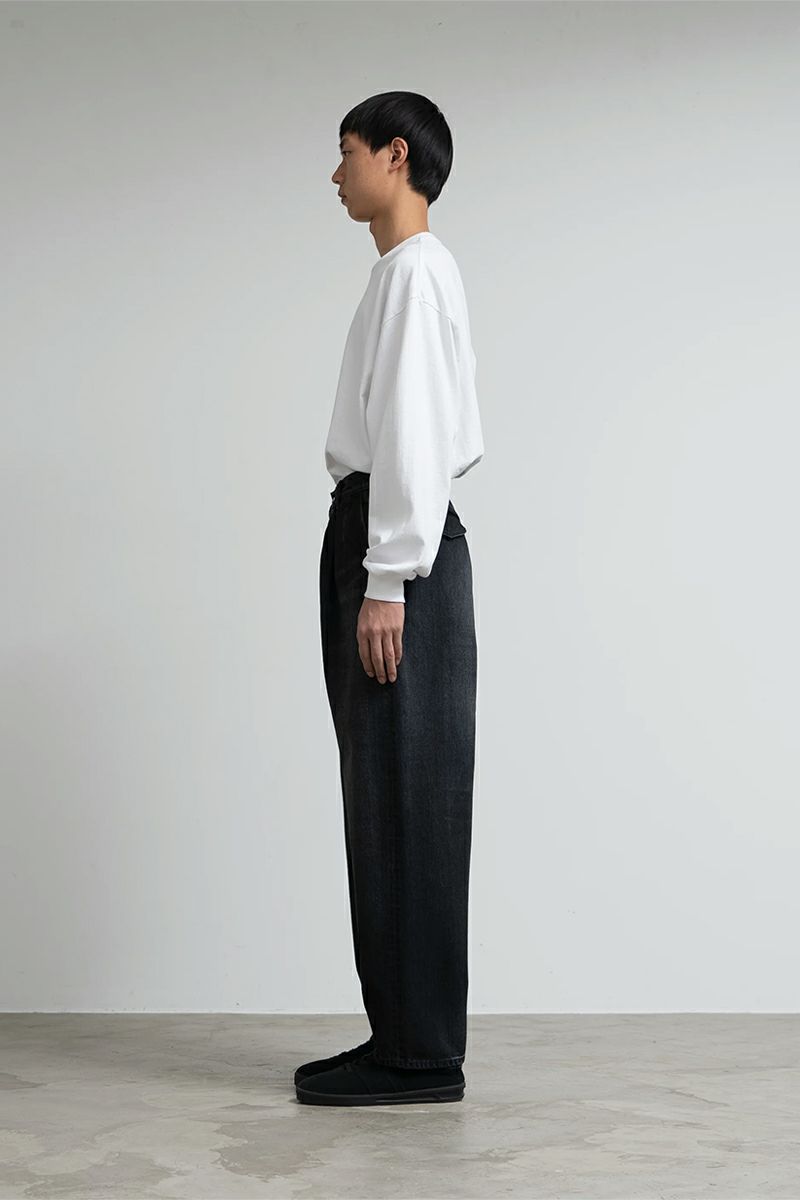 Graphpaper(グラフペーパー) Selvage Denim Two Tuck Tapered Pants -DARK FADE- セルヴィッチデニムツータックテーパードパンツ ダークフェード GU253-40060DB