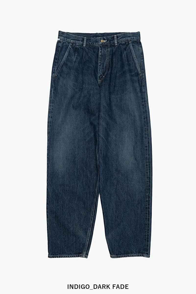 Graphpaper(グラフペーパー) Selvage Denim Two Tuck Tapered Pants -DARK FADE- セルヴィッチデニムツータックテーパードパンツ ダークフェード GU253-40060DB